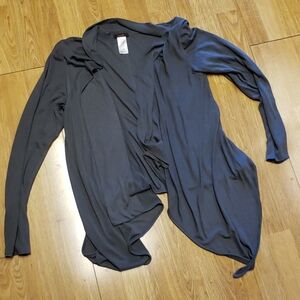 AVON MARK gray waterfall cardigan XXL